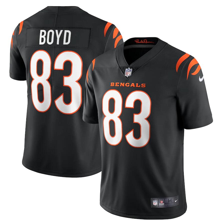 Men Cincinnati Bengals 83 Tyler Boyd Nike Black Vapor Limited NFL Jersey